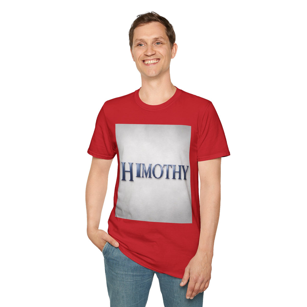 Timothy Name Graphic T-Shirt — 'HIMOTHY' Vintage Lettering Tee