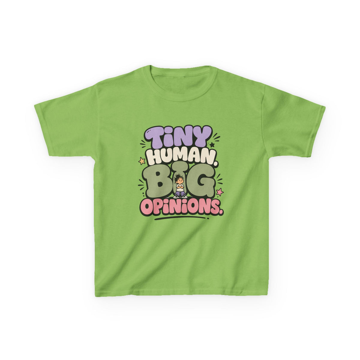 Kids T-Shirt — “Tiny Human, Big Opinions” Cute Toddler Graphic Tee