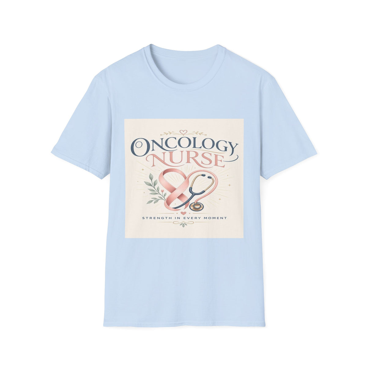 Elegant T-Shirt Design with Oncology Nurse Text and Symbolism- Graphic Tees