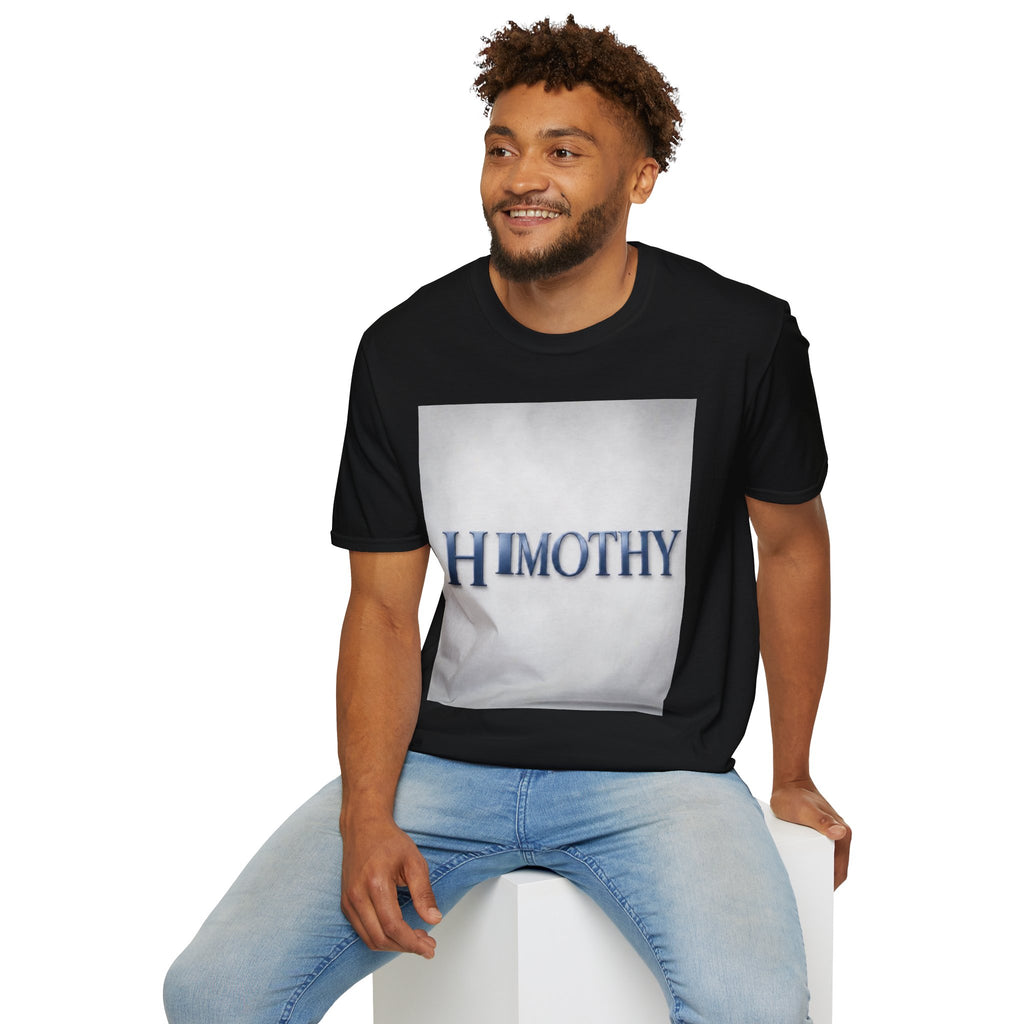 Timothy Name Graphic T-Shirt — 'HIMOTHY' Vintage Lettering Tee