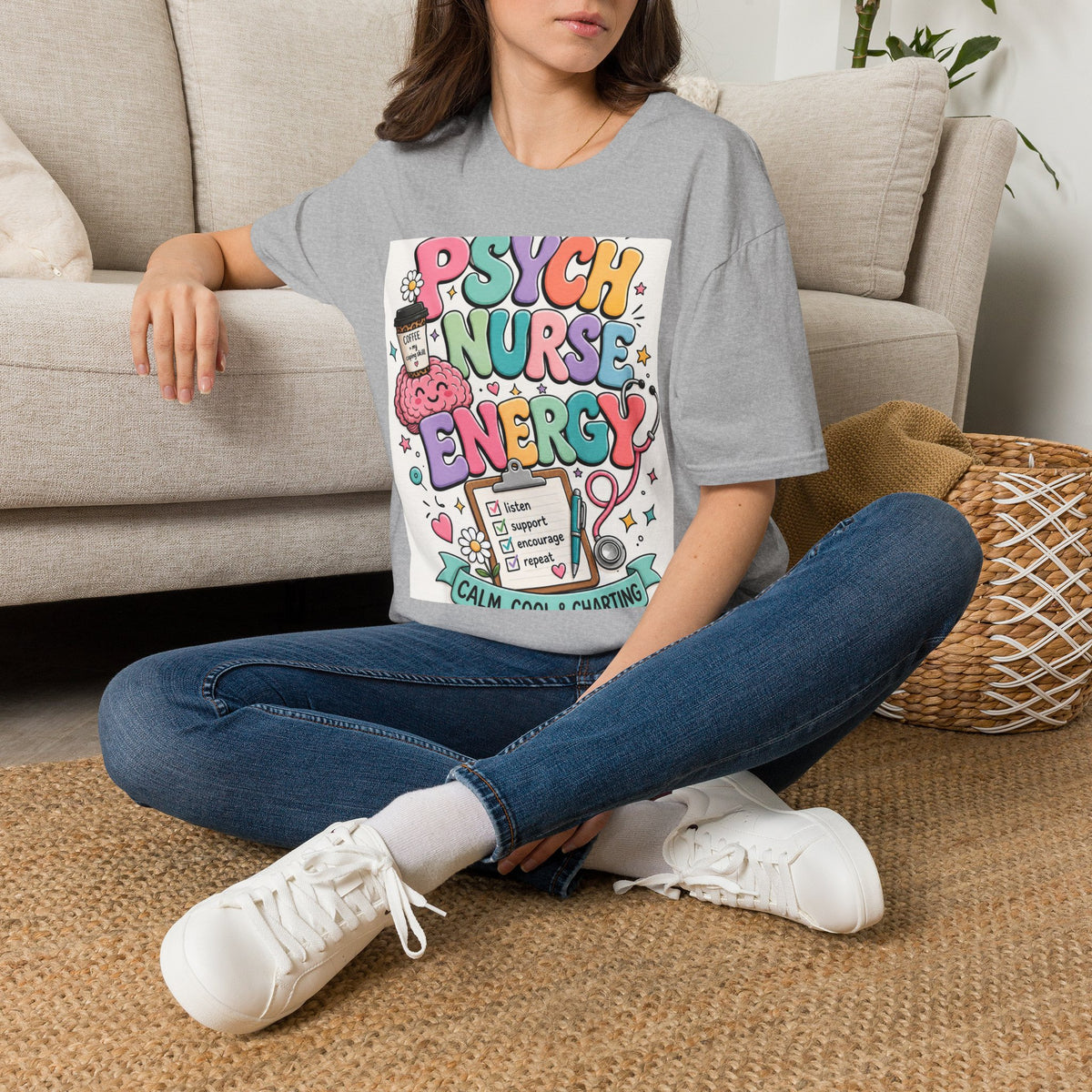 Playful Typography Design Celebrating Psych Nurse Energy