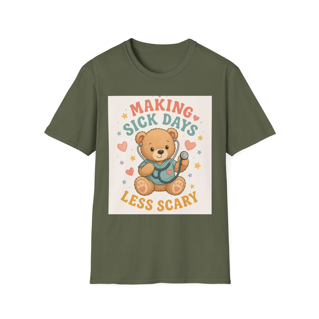 T Shirt Design Featuring Teddy Bear With Stethoscope And Stars