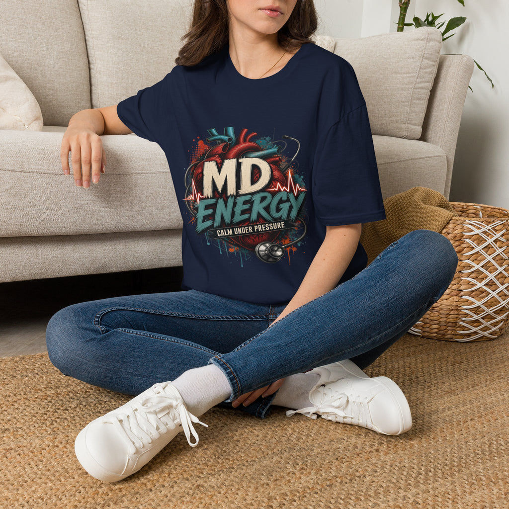 Bold MD Energy Graphic With Anatomical Heart Design- Graphic Tees
