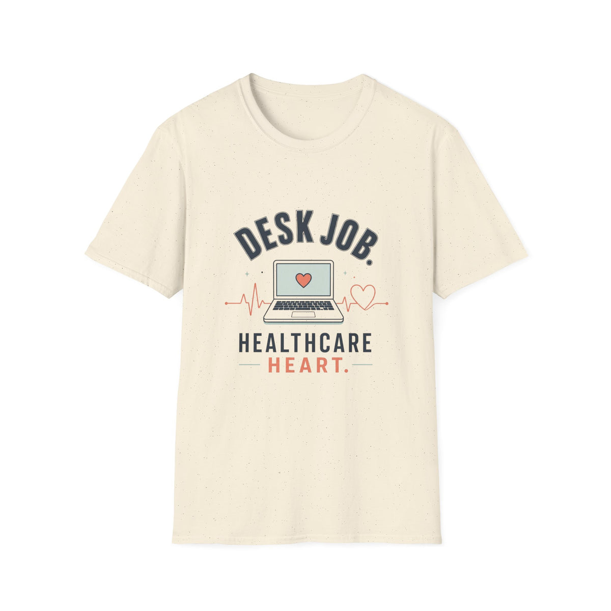 Minimalist T Shirt Design Showcasing Healthcare Heartbeat Concept