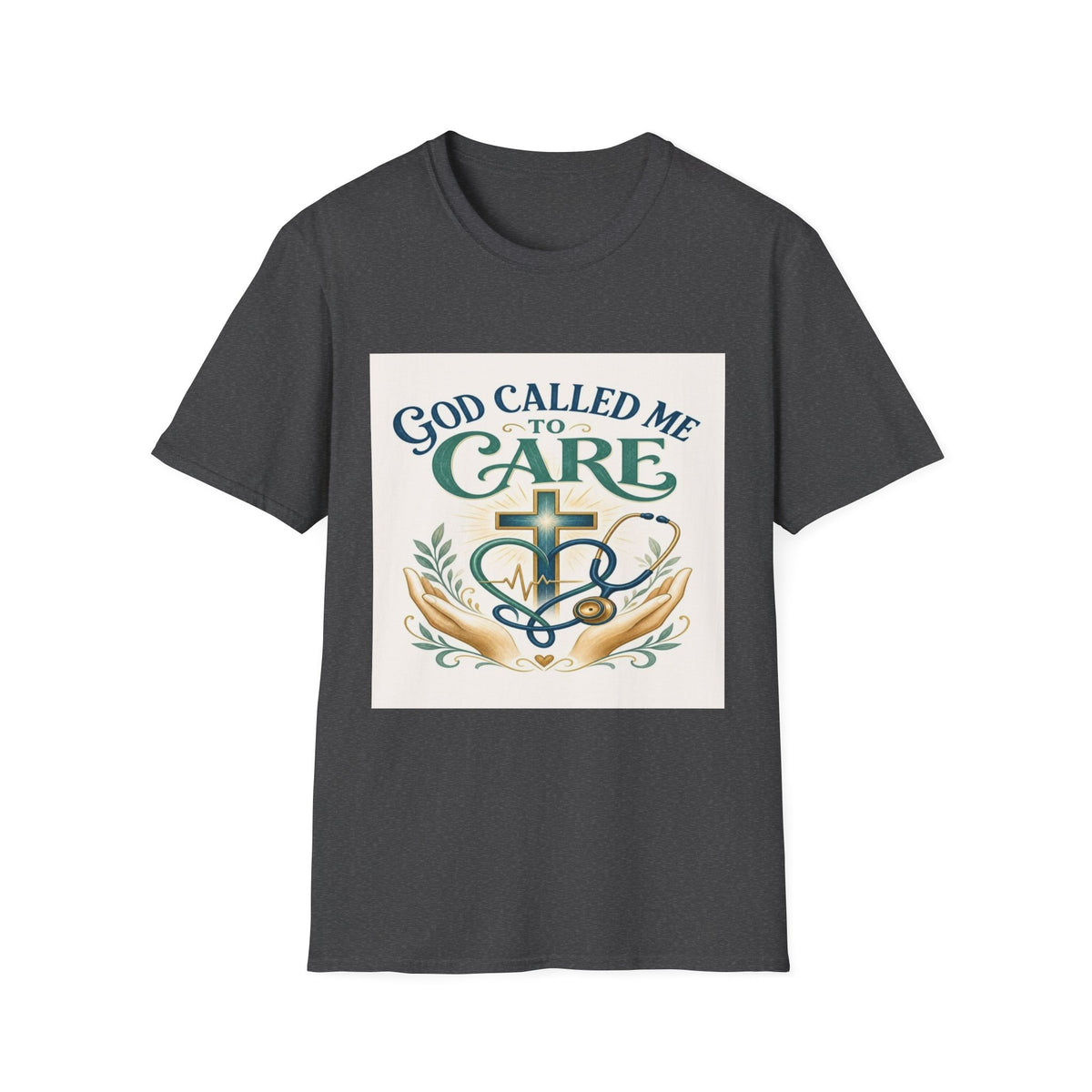 T-Shirt Design Featuring Faith Inspired Care Elements- Graphic Tees