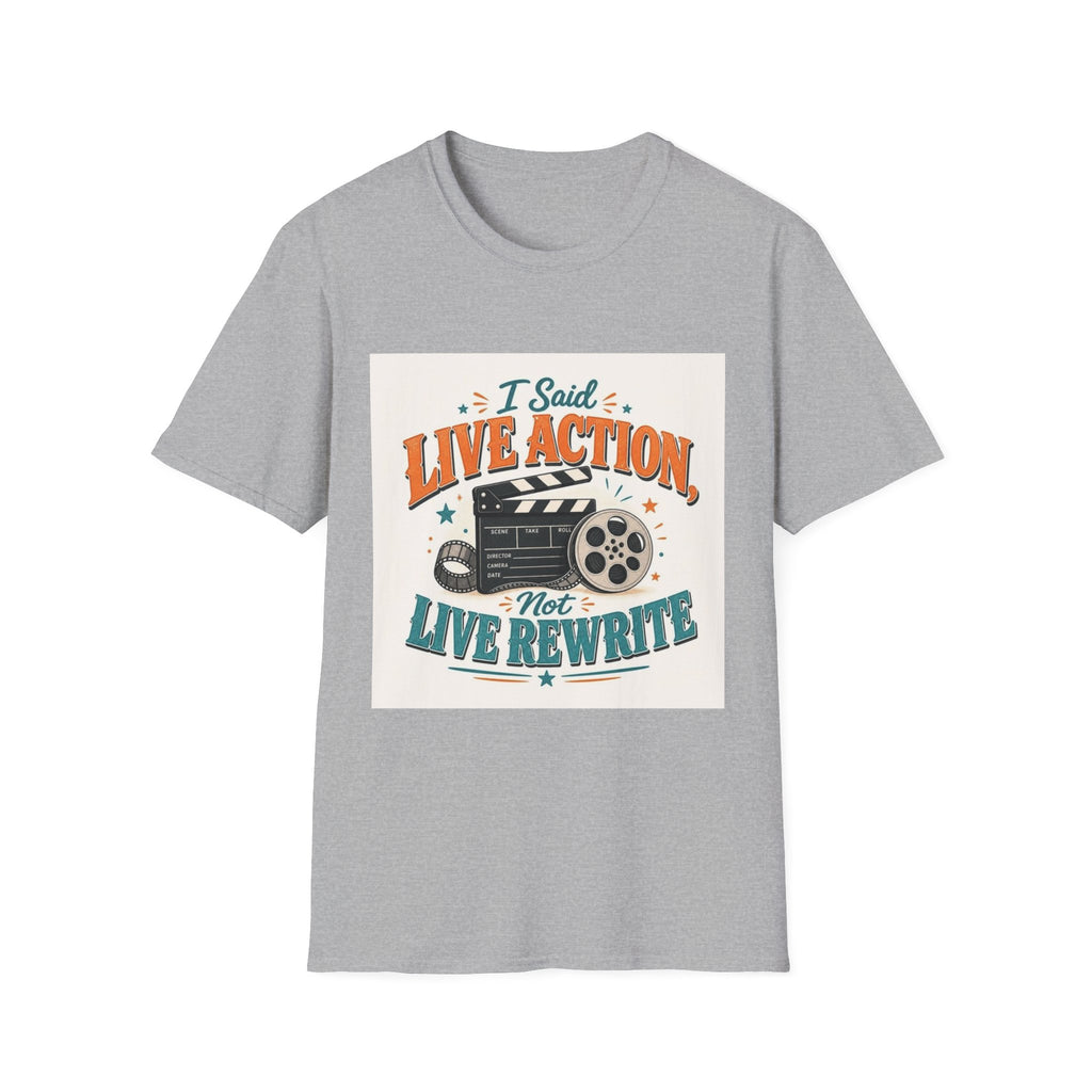 Retro T-Shirt Design Featuring Bold Typography And Film Elements- Graphic Tees