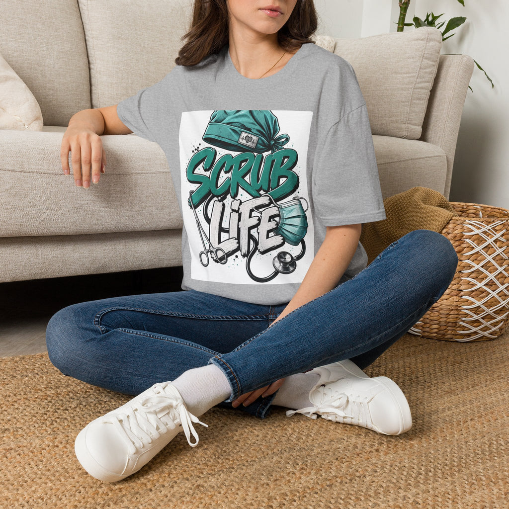 Modern Scrub Life T Shirt Design With Playful Typography