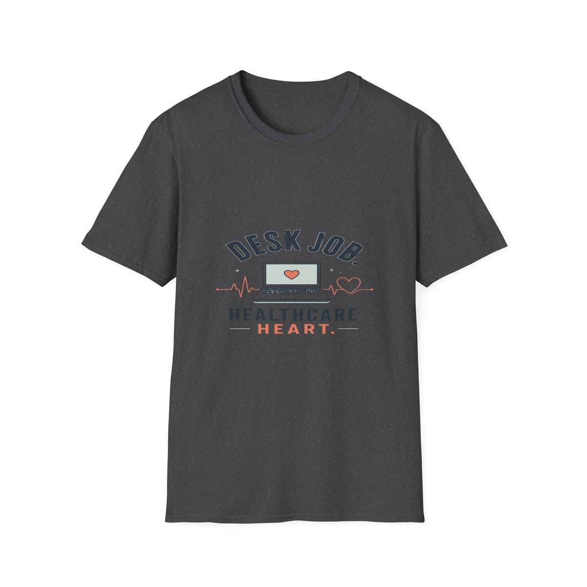 Minimalist T-shirt Design Showcasing Healthcare Heartbeat Concept- Graphic Tees