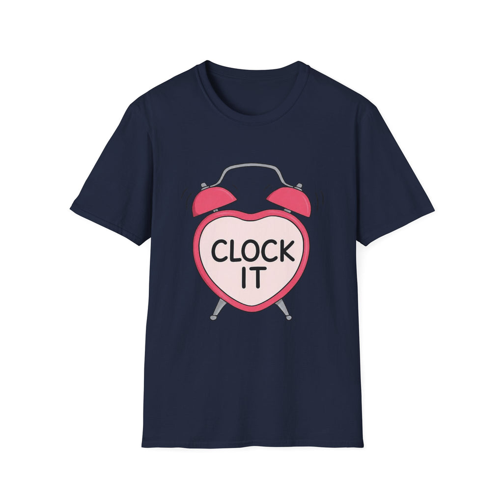 Clock It Alarm-Heart Graphic T-Shirt