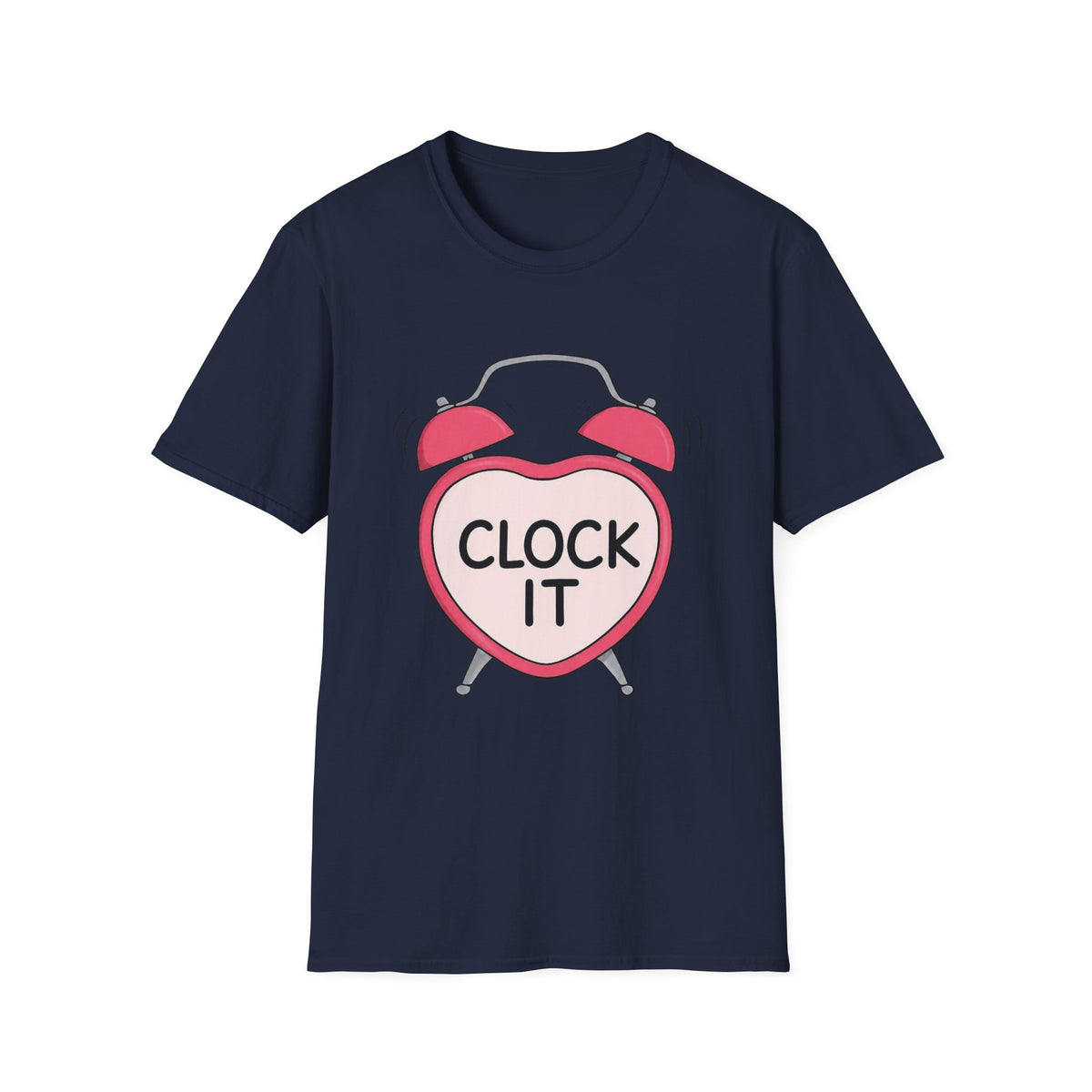 Clock It Alarm-Heart Graphic T-Shirt