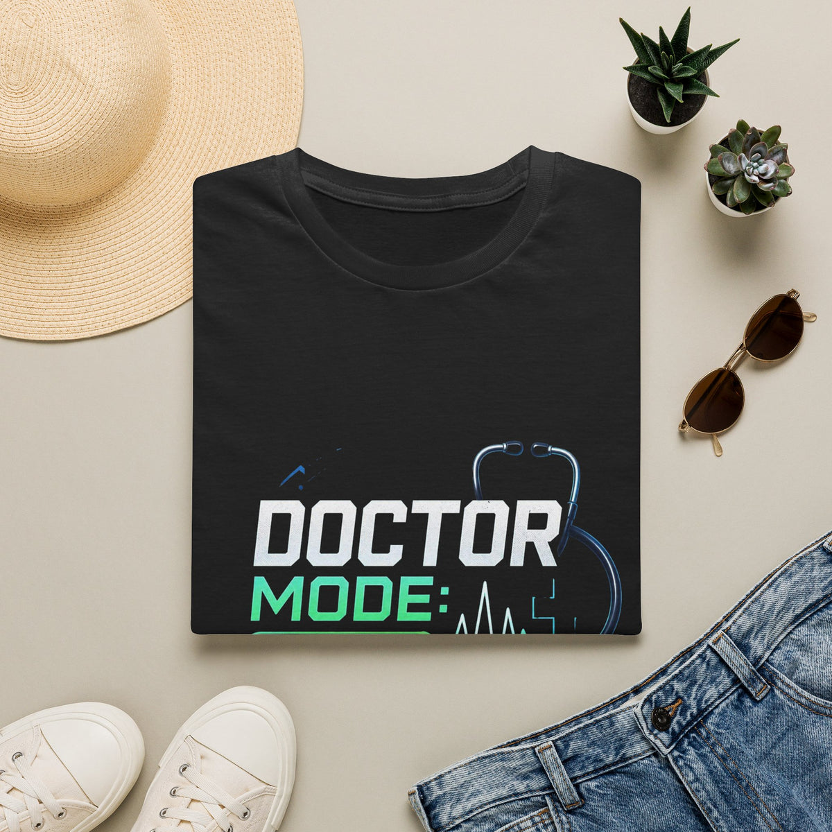 Modern Graphic T Shirt Design Featuring Doctor Mode Text