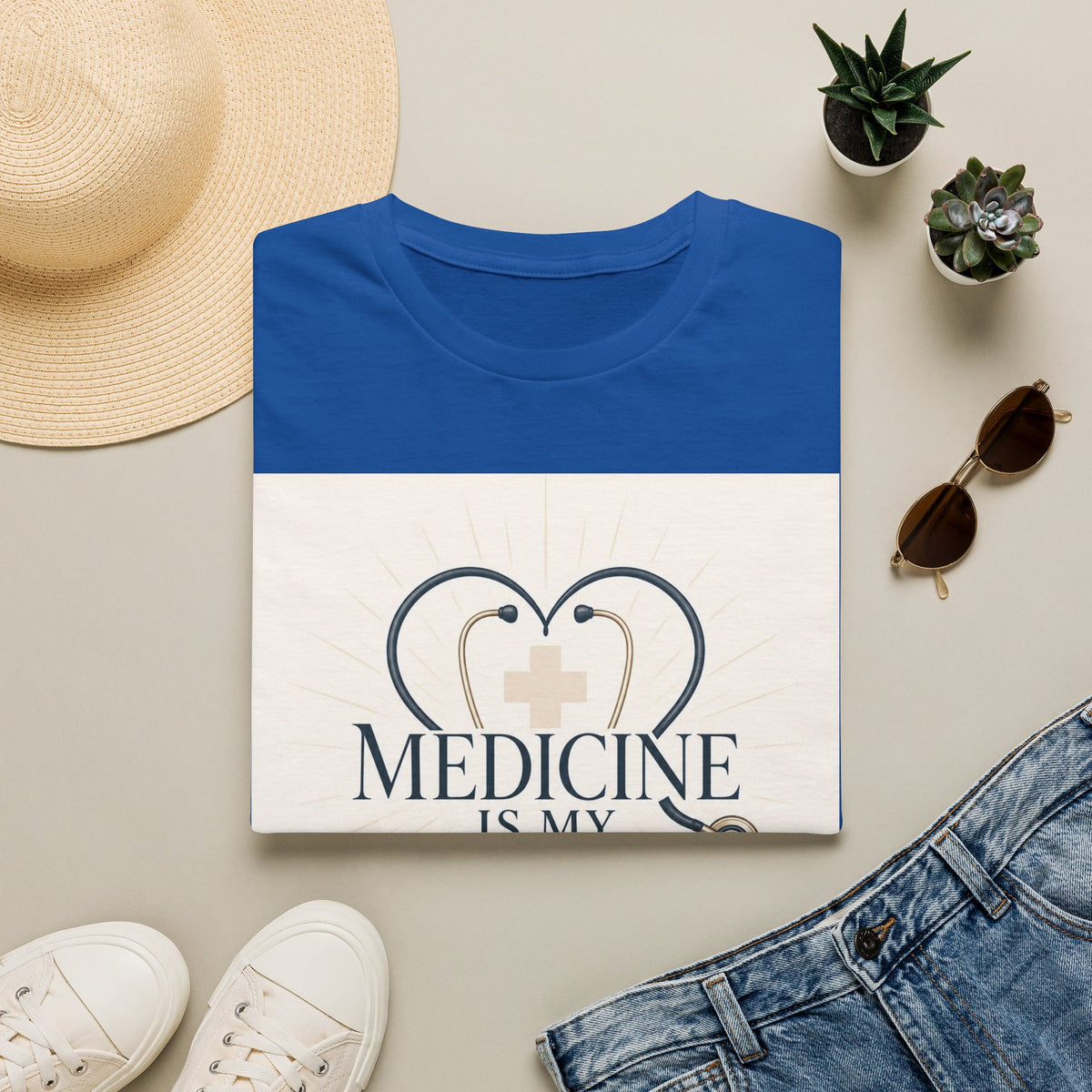 Elegant Design Celebrating Medicine With Heart Shaped Stethoscope