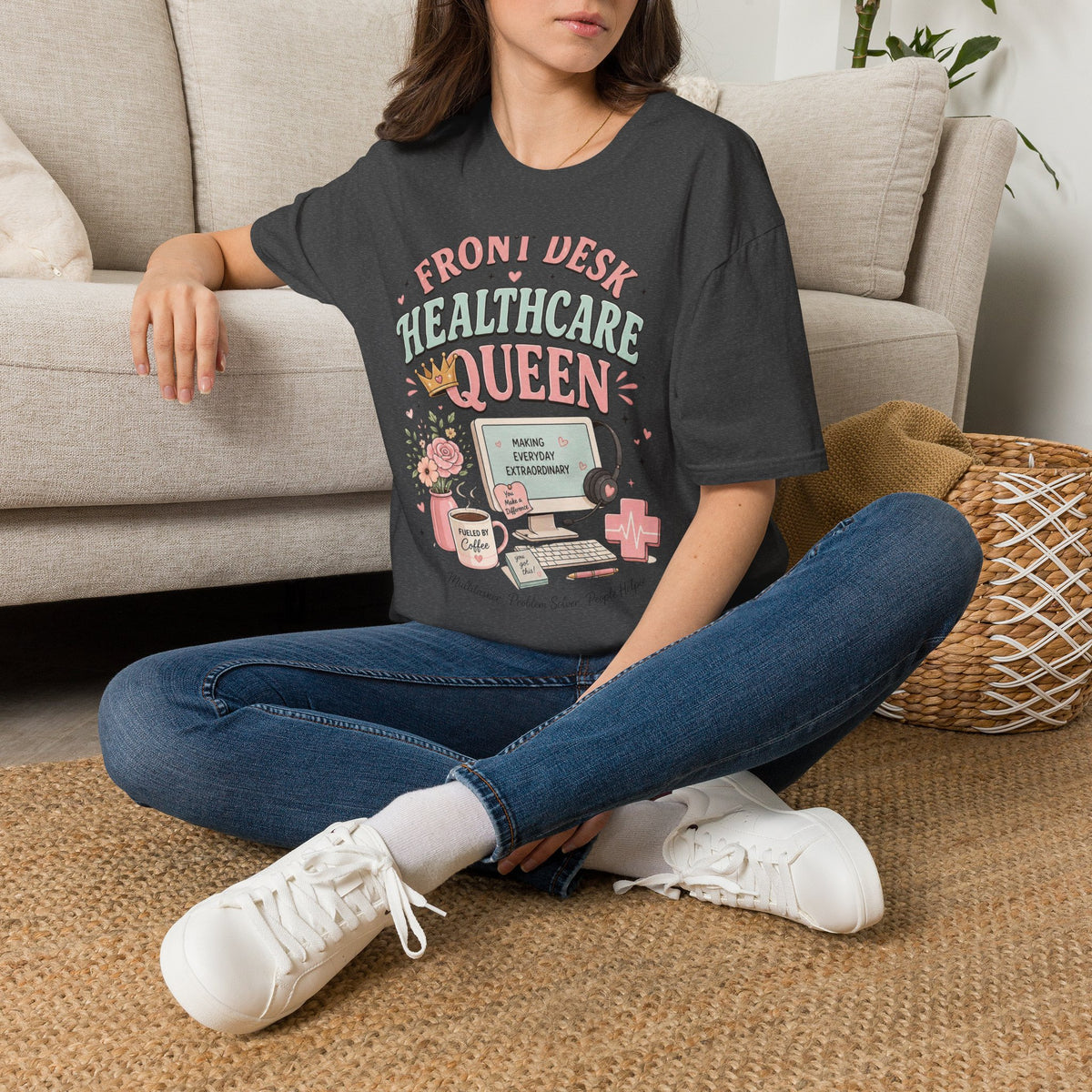Playful Feminine Design For Front Desk Healthcare Queen