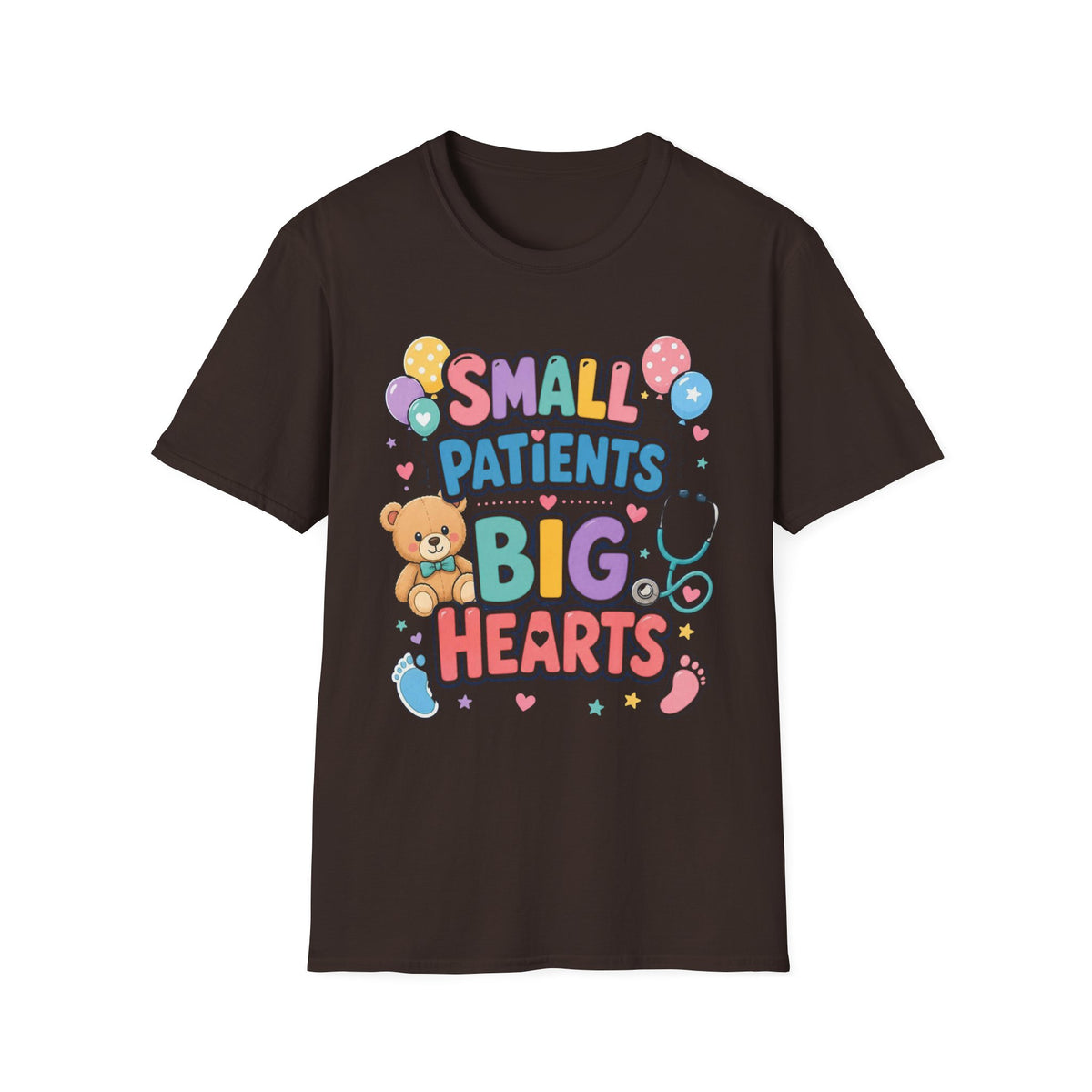 Vibrant T Shirt Design Celebrating Pediatric Care With Balloons