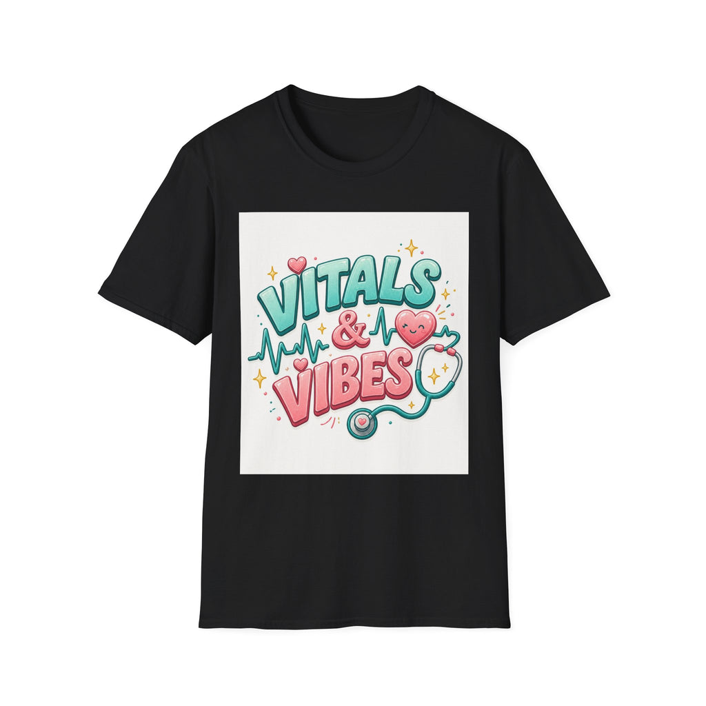 Trendy Healthcare T Shirt Design Featuring Vitals And Vibes (1)