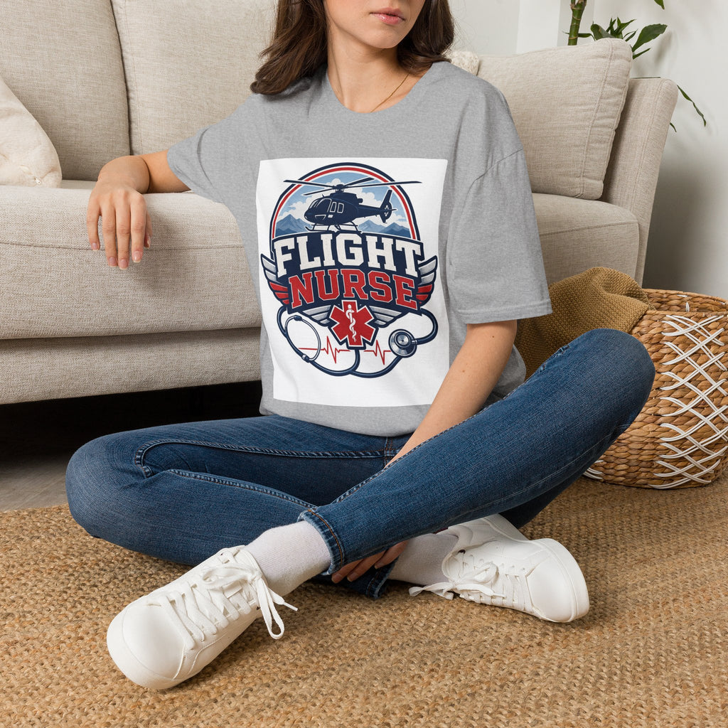 Aviation Inspired T Shirt Design Featuring Flight Nurse Graphic