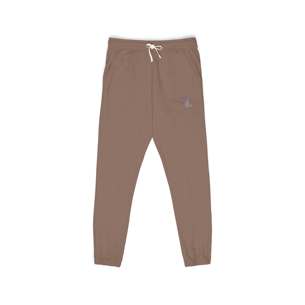 Embroidered Mini Palm Joggers — Garment-Dyed Fleece Sweatpants