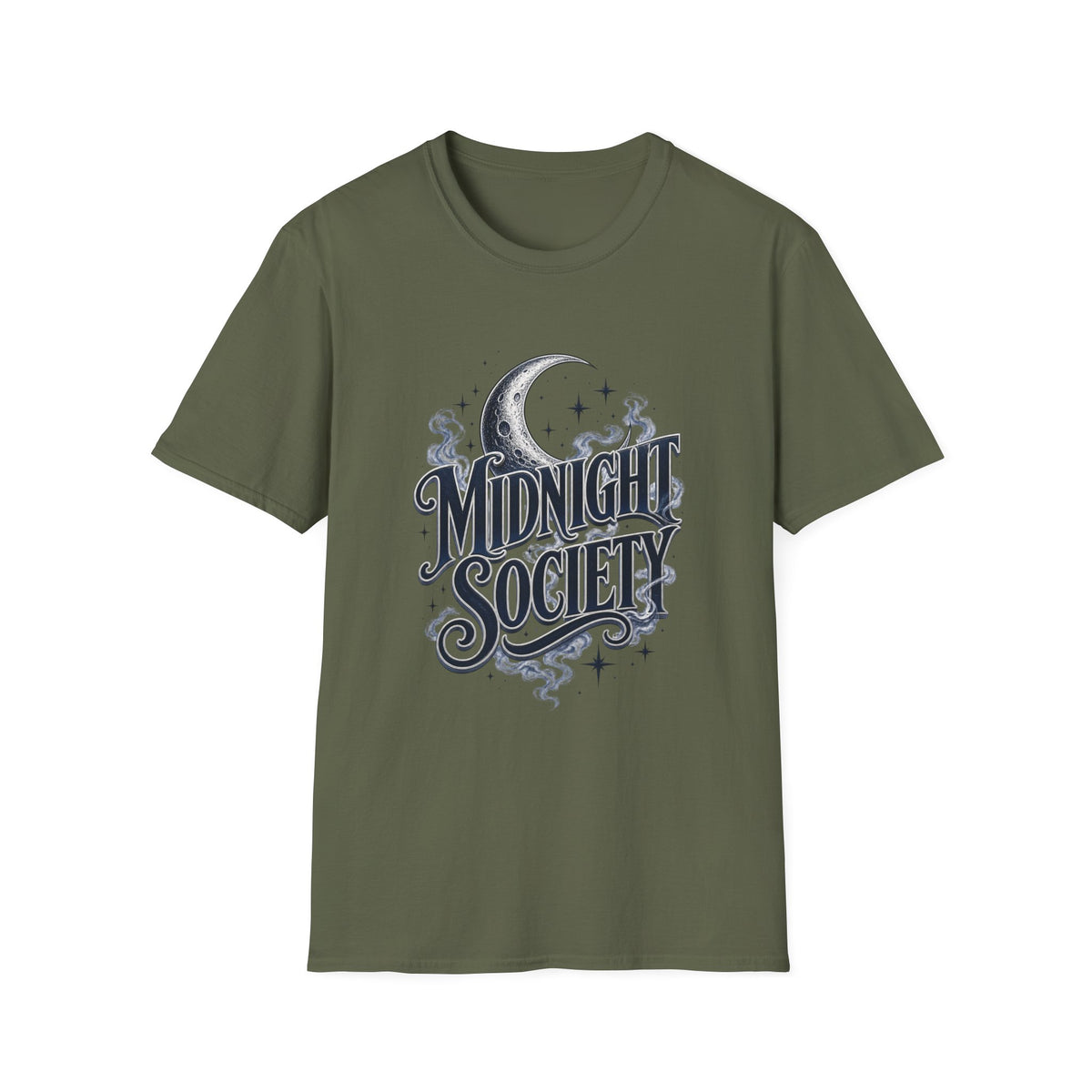 Midnight Society T-Shirt — Vintage Moon & Stars Graphic Tee