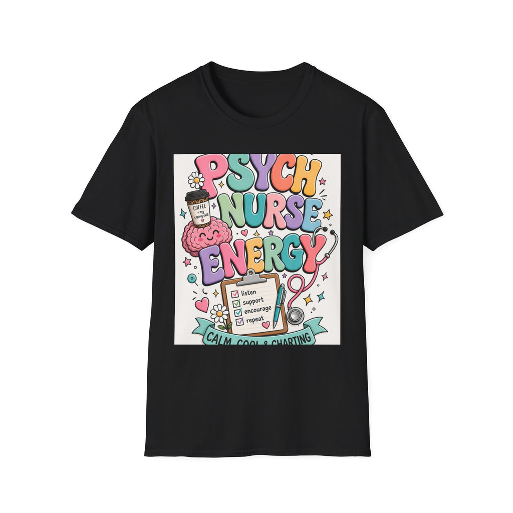 Playful Typography Design Celebrating Psych Nurse Energy