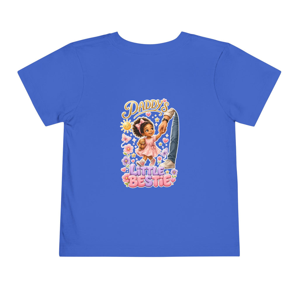 Toddler Tee — "Daddy's Little Bestie" Floral Cute Girl Graphic