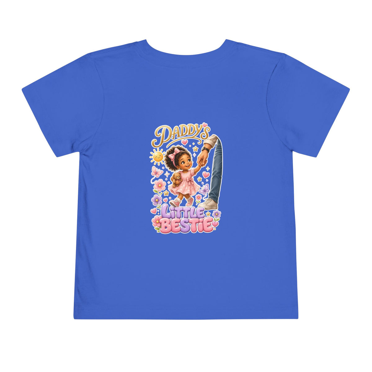Toddler Tee — "Daddy's Little Bestie" Floral Cute Girl Graphic