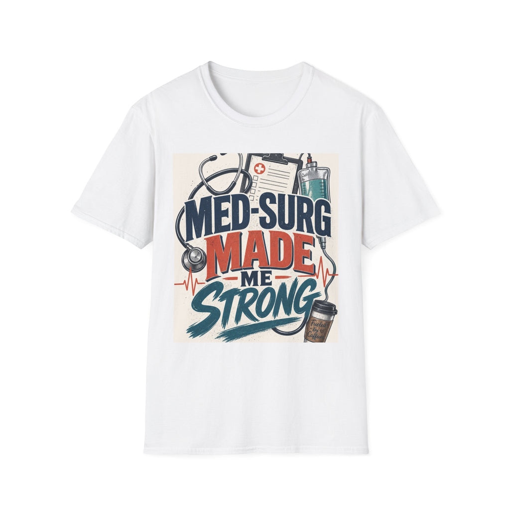 Bold Typography Design Celebrating Med Surg Strength With Healthcare Icons