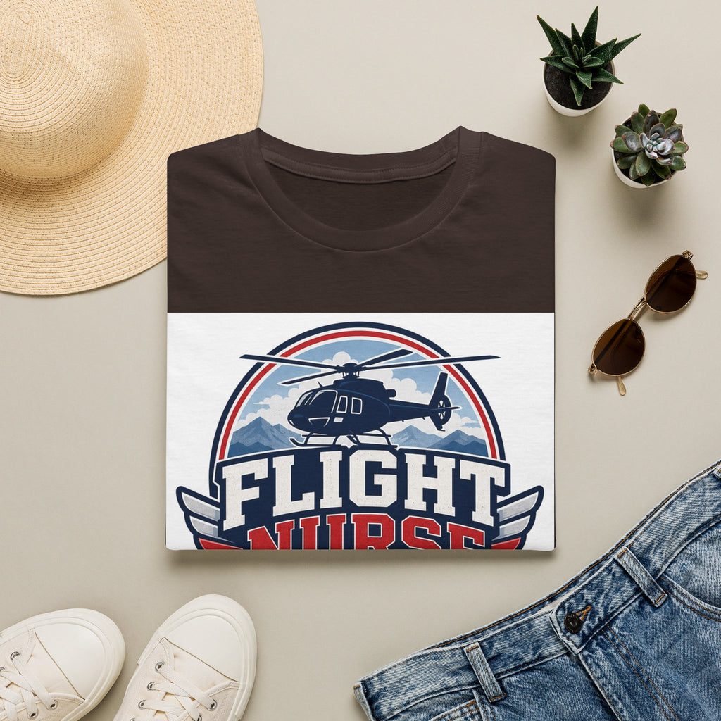 Aviation Inspired T Shirt Design Featuring Flight Nurse Graphic