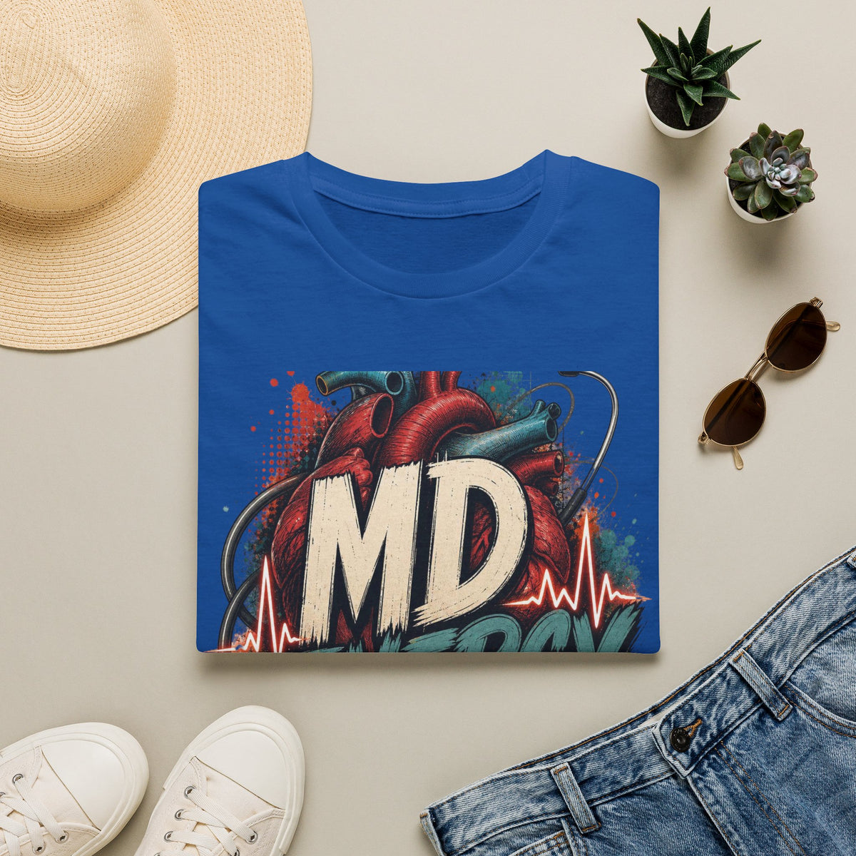 Bold MD Energy Graphic With Anatomical Heart Design
