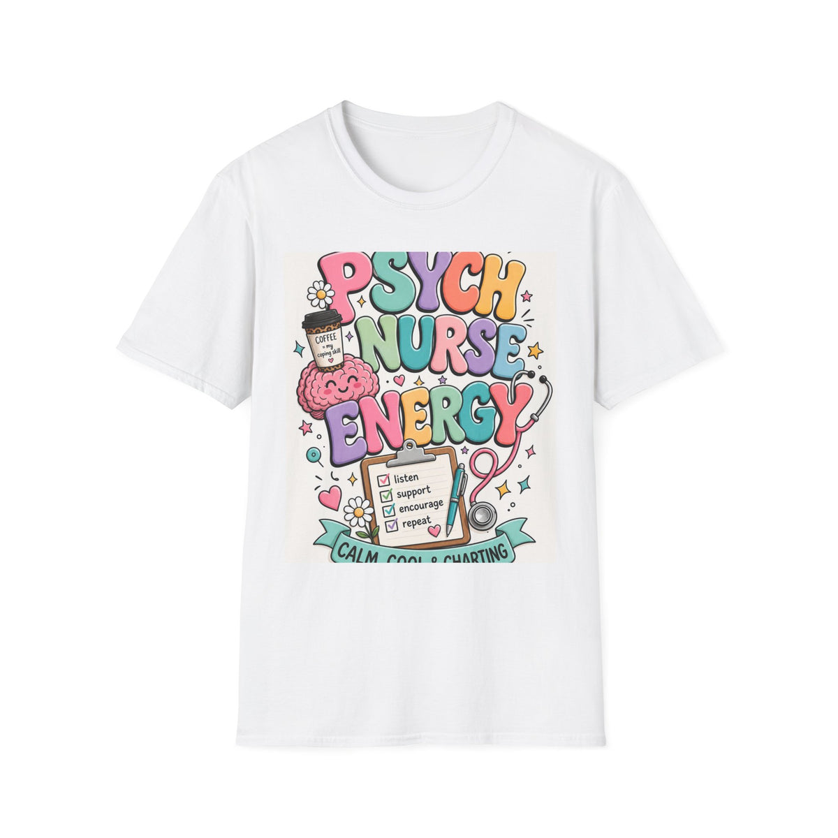 Playful Typography Design Celebrating Psych Nurse Energy