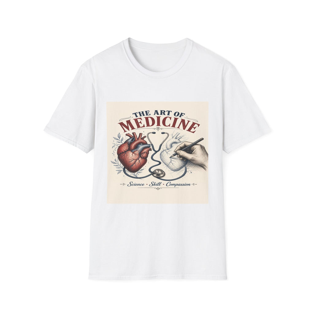 T-shirt Design Featuring Anatomical Heart And Sketching Hand- Graphic Tees