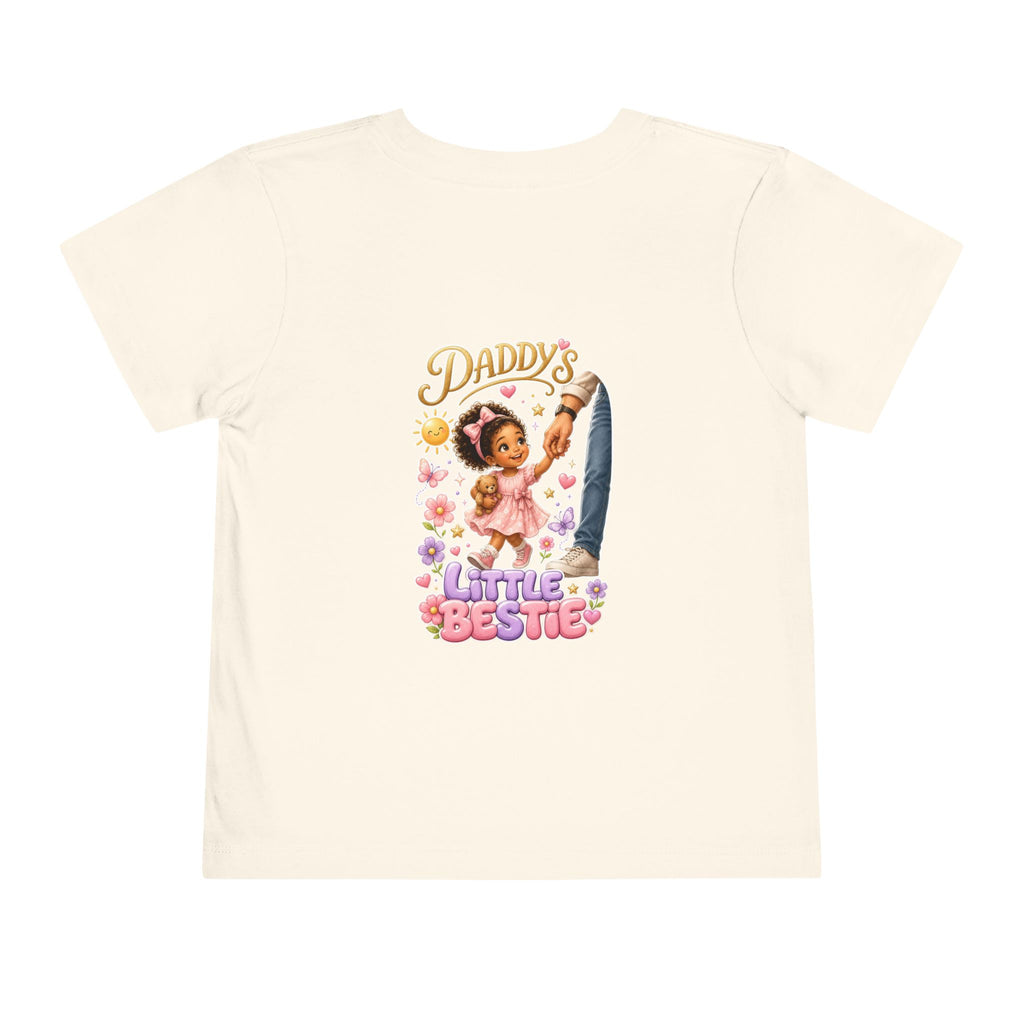 Toddler Tee — "Daddy's Little Bestie" Floral Cute Girl Graphic