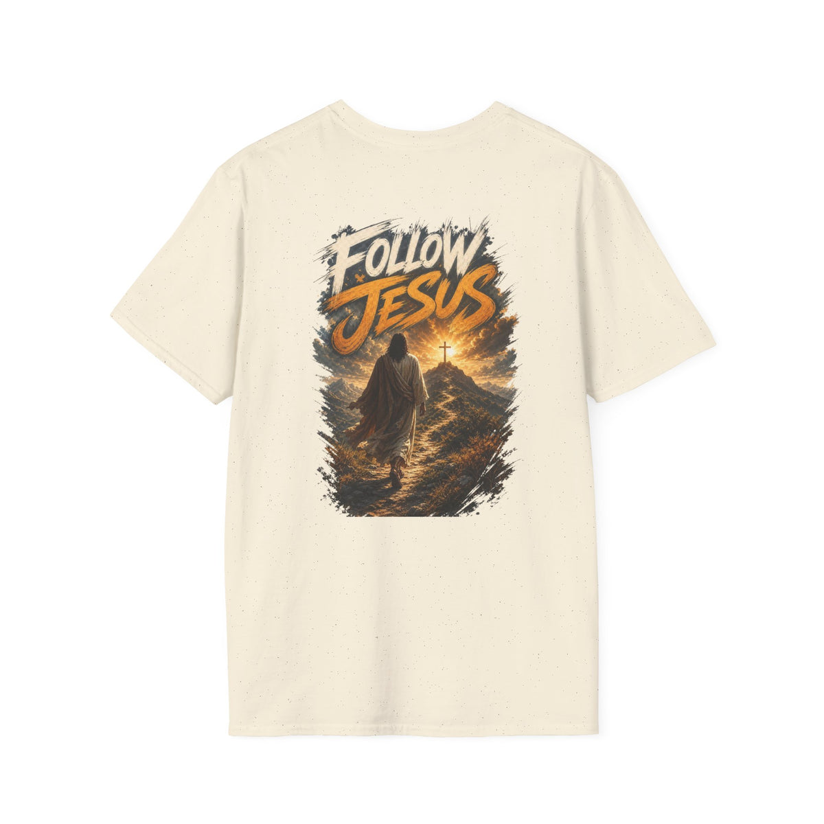 Christian Cross T-Shirt — Rustic Crown of Thorns Design