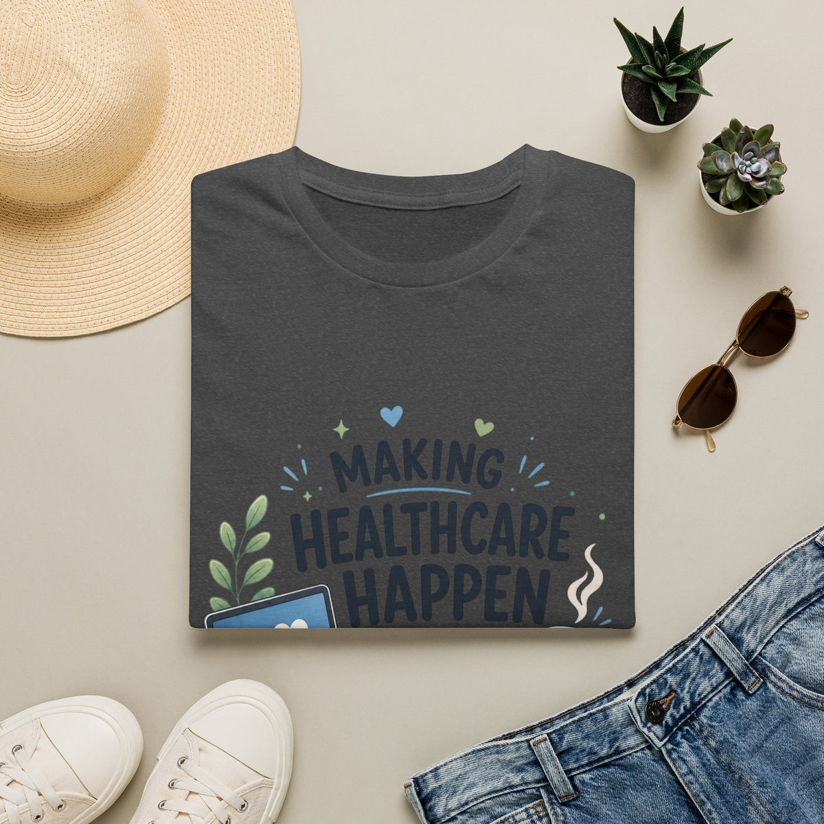 Inspirational T Shirt Design Celebrating Healthcare From Desk