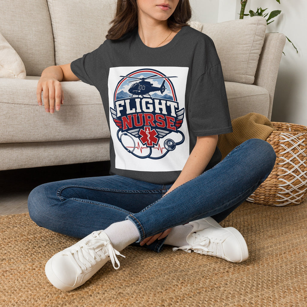 Aviation Inspired T Shirt Design Featuring Flight Nurse Graphic