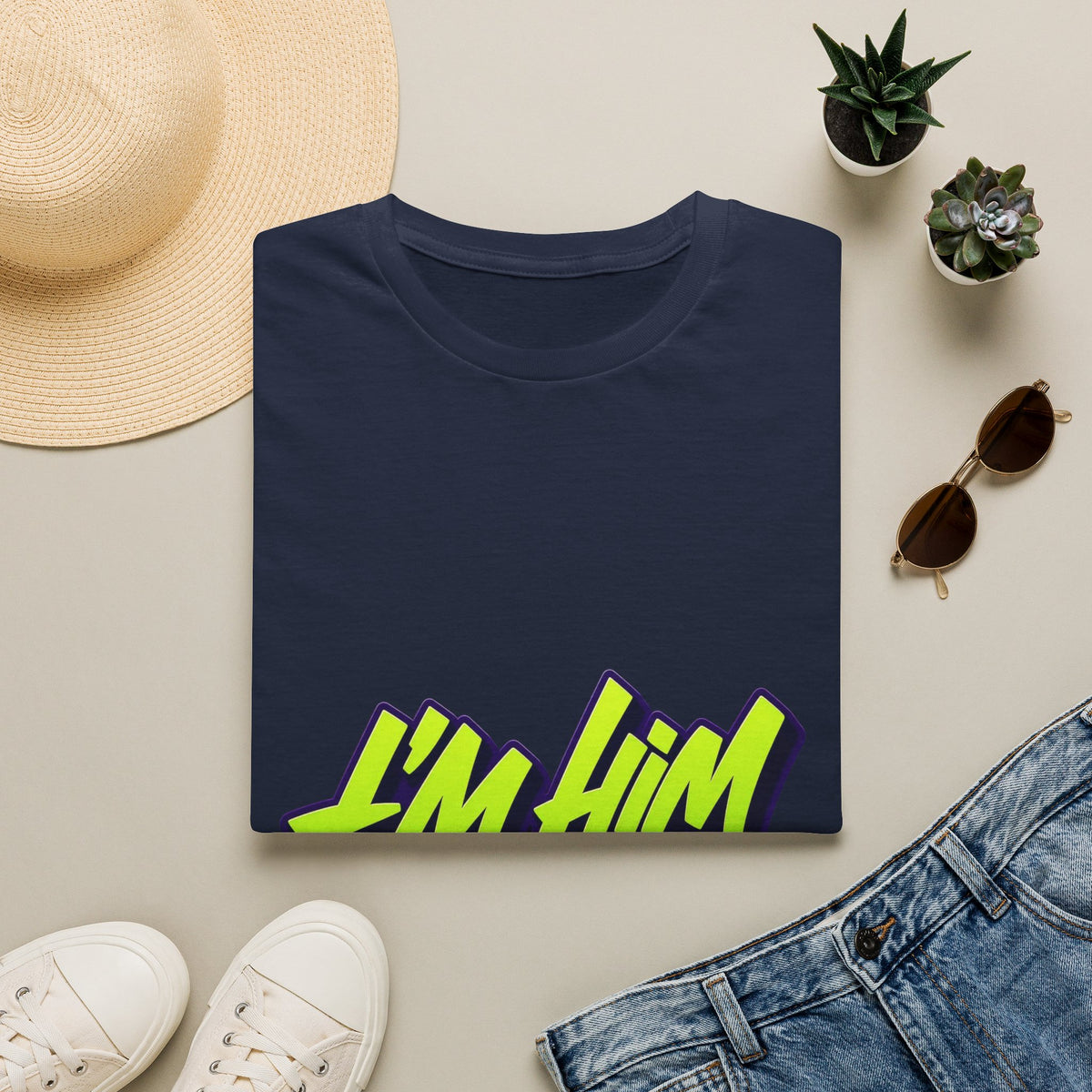 I'm Him T-Shirt — Bold Neon Streetwear Graphic Tee