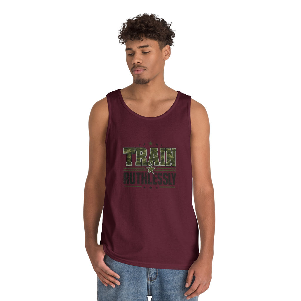Train Ruthlessly Camouflage Gym Tank