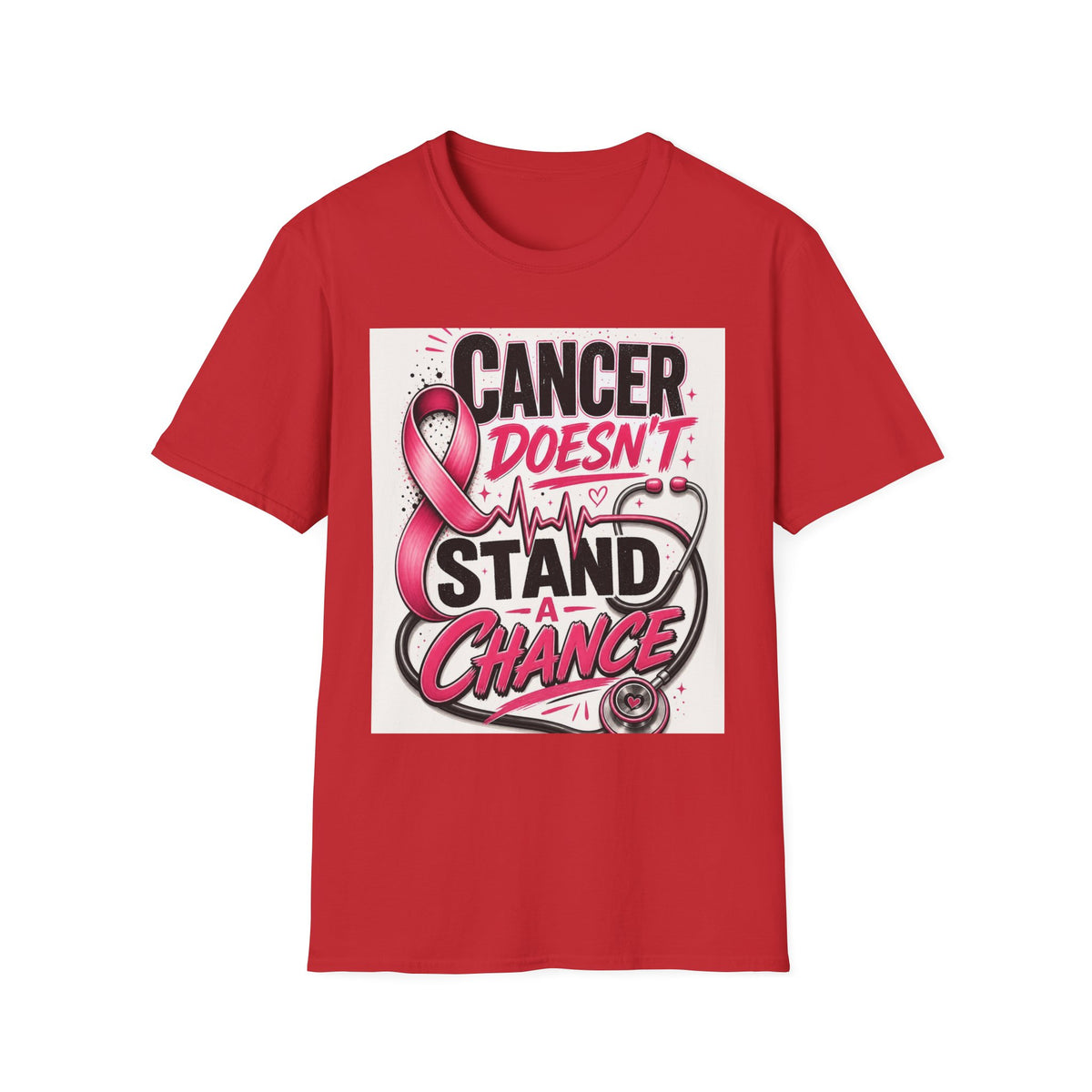Bold Oncology Nurse Design Featuring Empowering Phrase With Awareness Ribbon