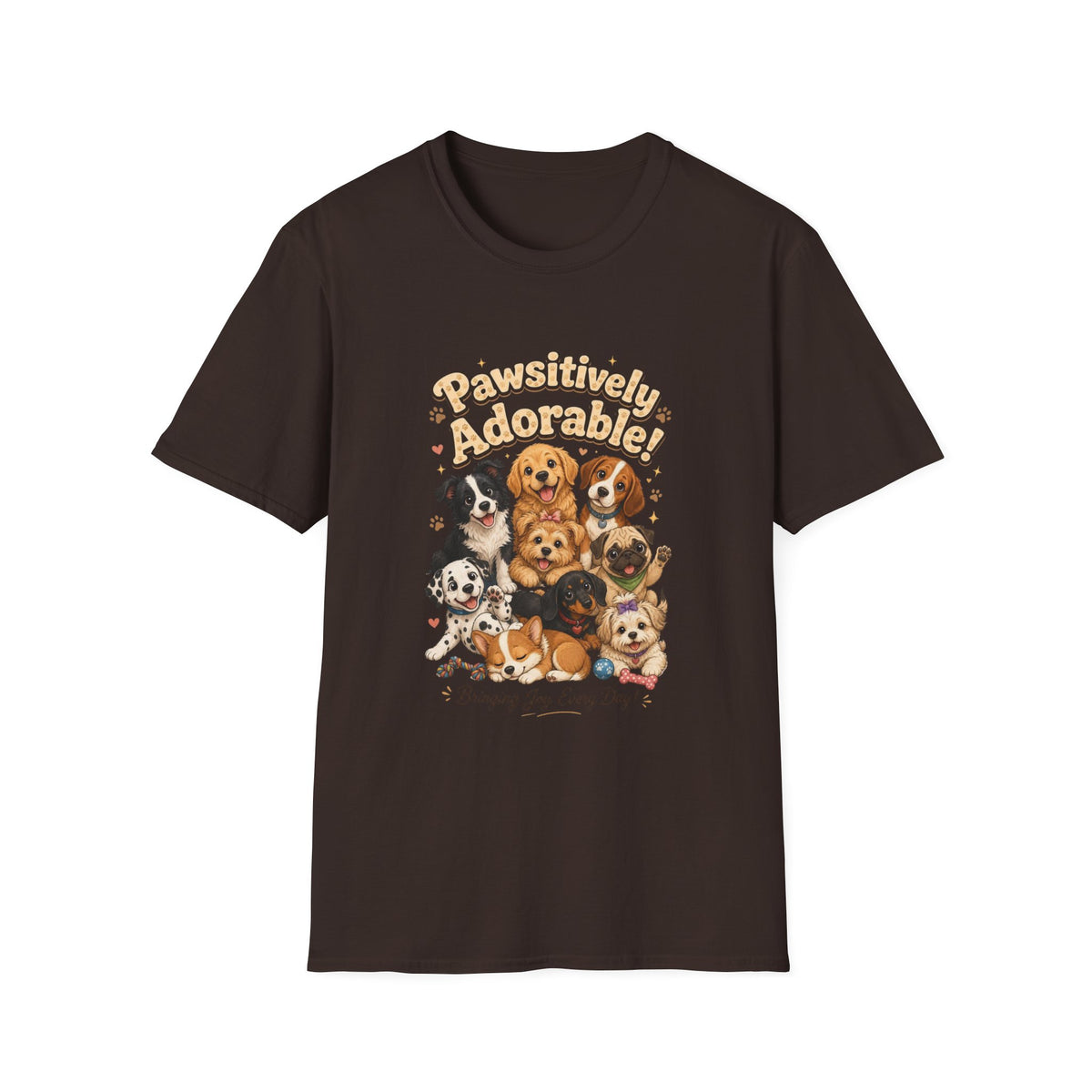 Pawsitively Adorable! Dog Lover T-Shirt — Cute Puppies Graphic Tee