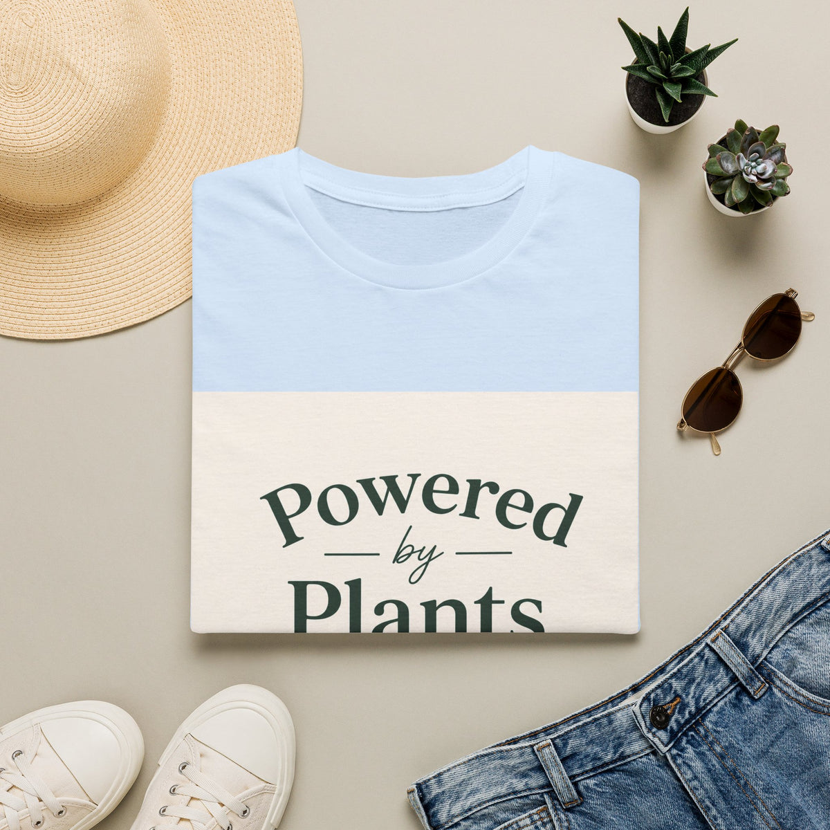 Powered by Plants T‑Shirt — Vegan/Plant Lover Tee