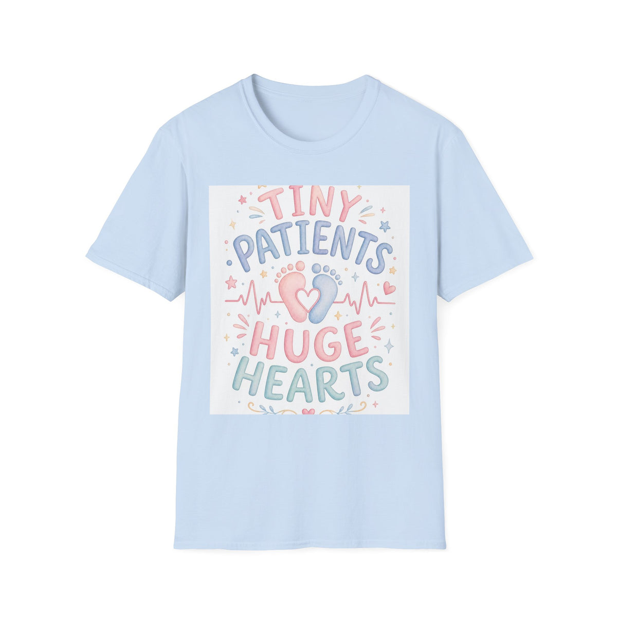 Whimsical T Shirt Design Featuring Tiny Patients Huge Hearts