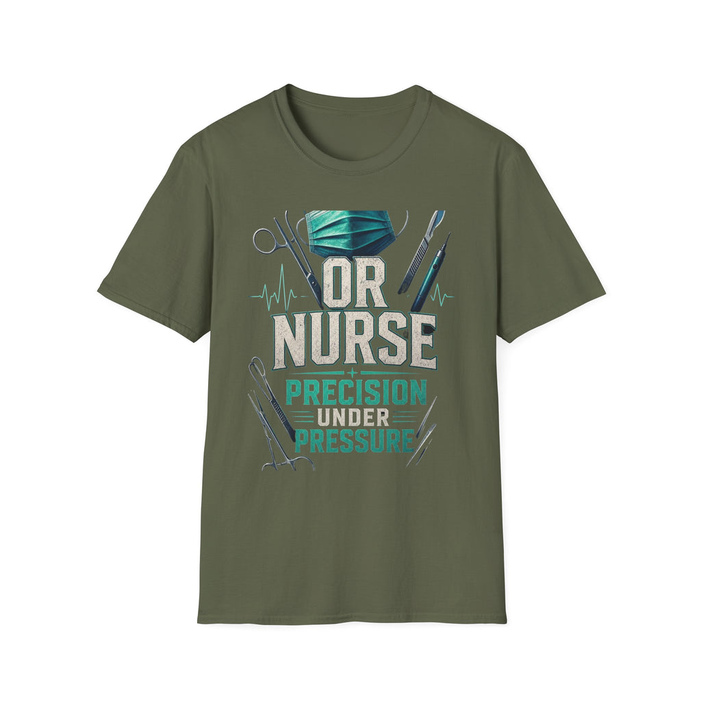 Bold Typography T Shirt Design For OR Nurse Theme