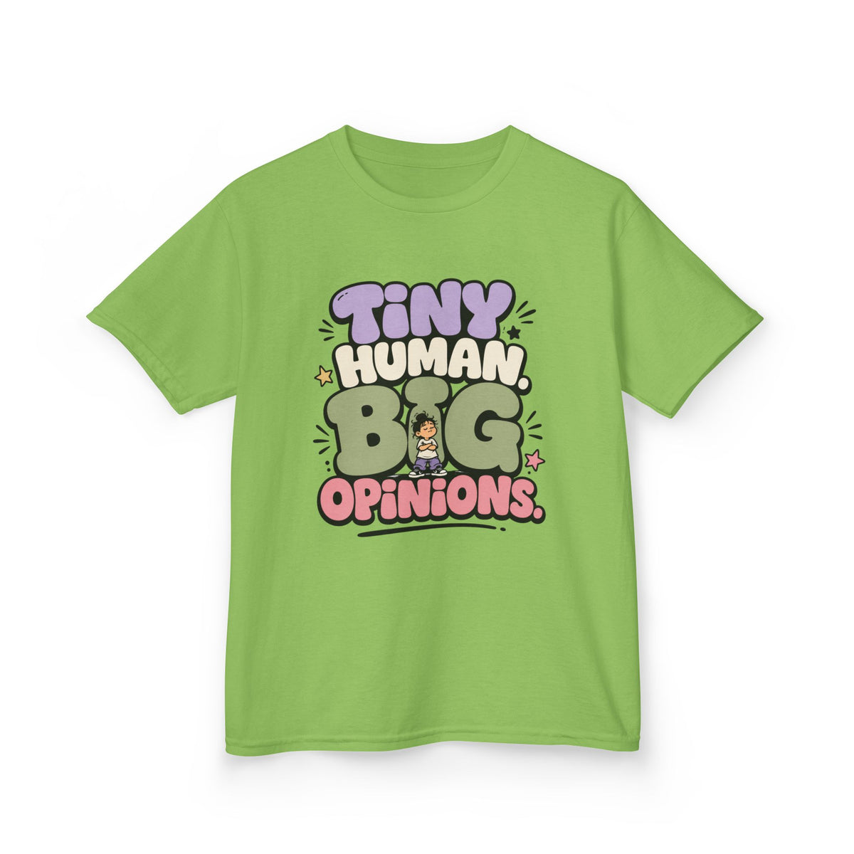 Kids T-Shirt — “Tiny Human, Big Opinions” Cute Toddler Graphic Tee