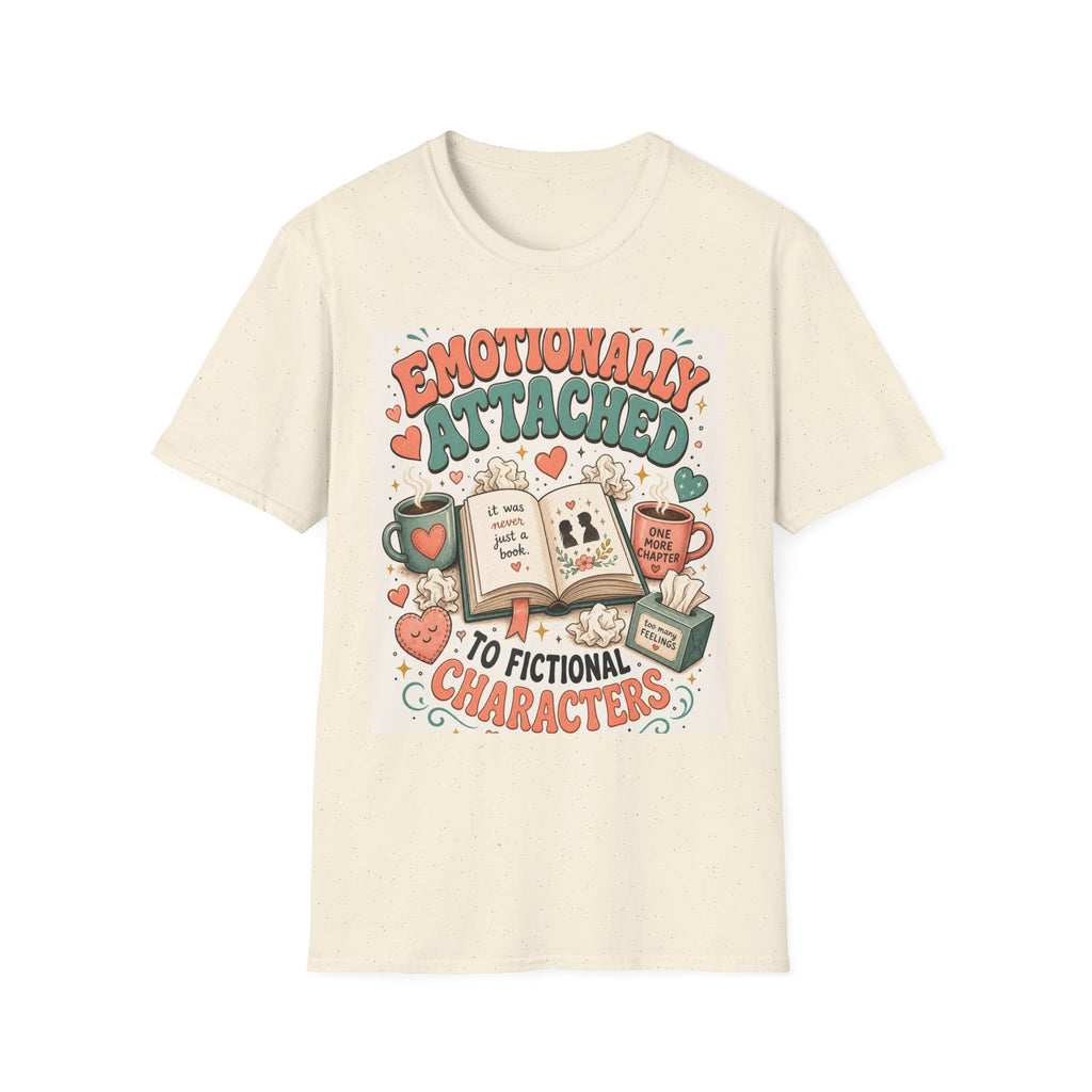 Whimsical T Shirt Design Celebrating Emotional Attachment To Fictional Characters