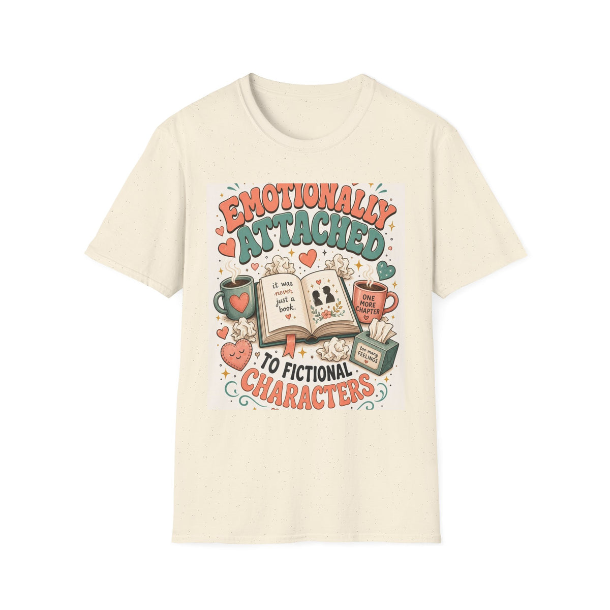Whimsical T Shirt Design Celebrating Emotional Attachment To Fictional Characters