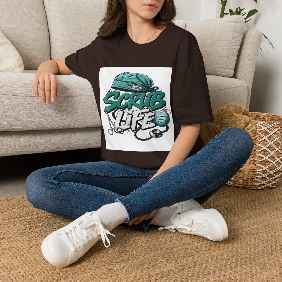 Modern Scrub Life T-Shirt Design With Playful Typography- Graphic Tees
