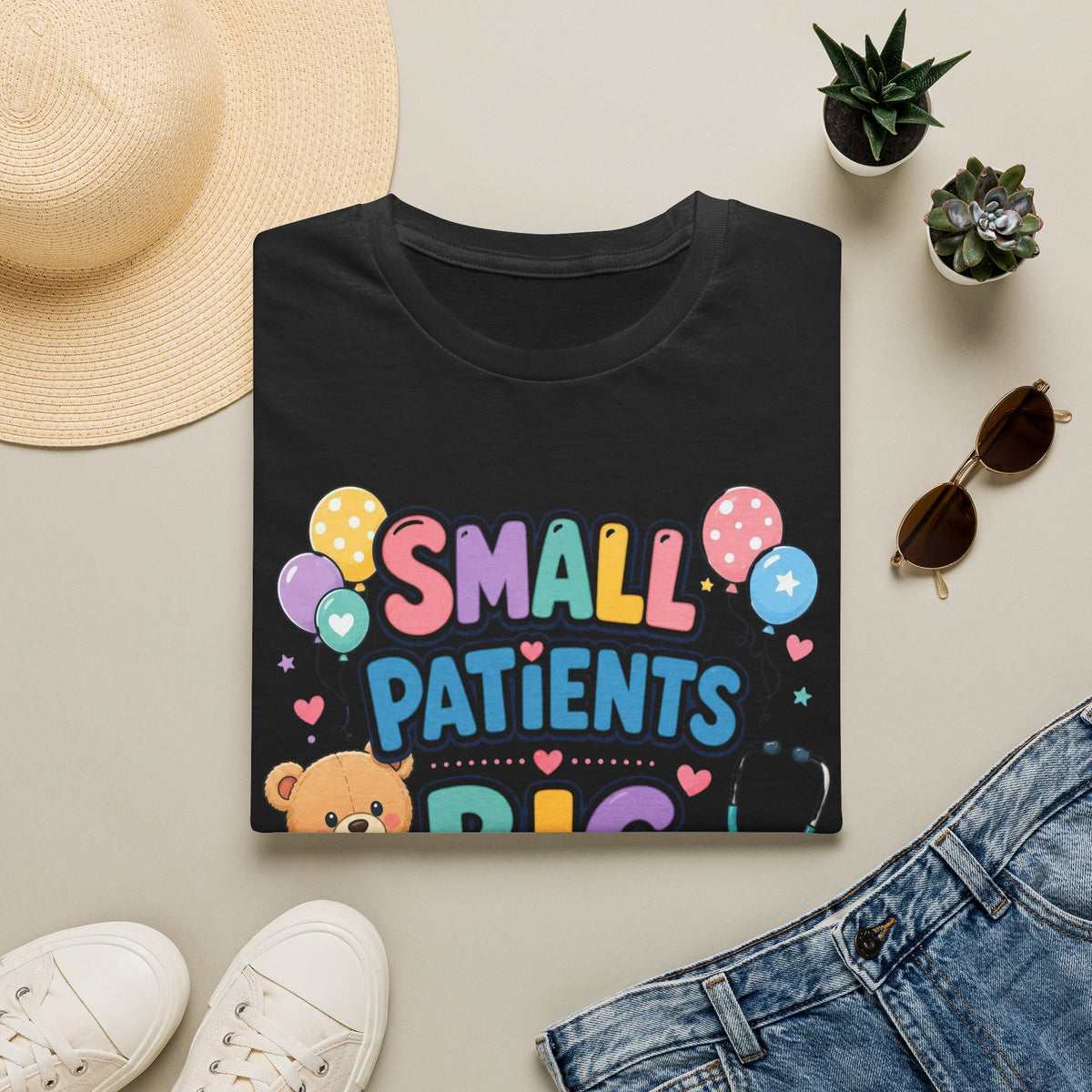 Vibrant T Shirt Design Celebrating Pediatric Care With Balloons