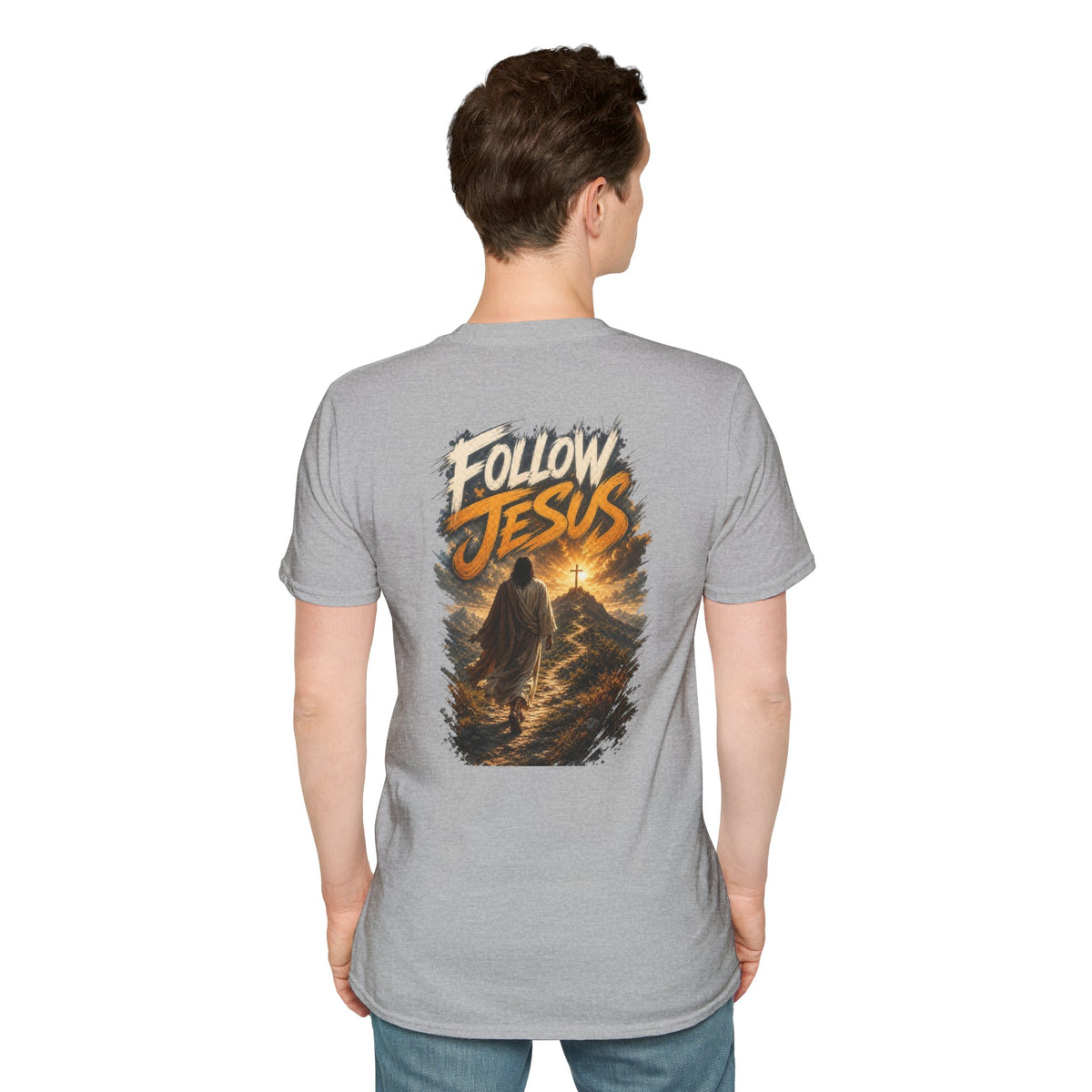 Christian Cross T-Shirt — Rustic Crown of Thorns Design