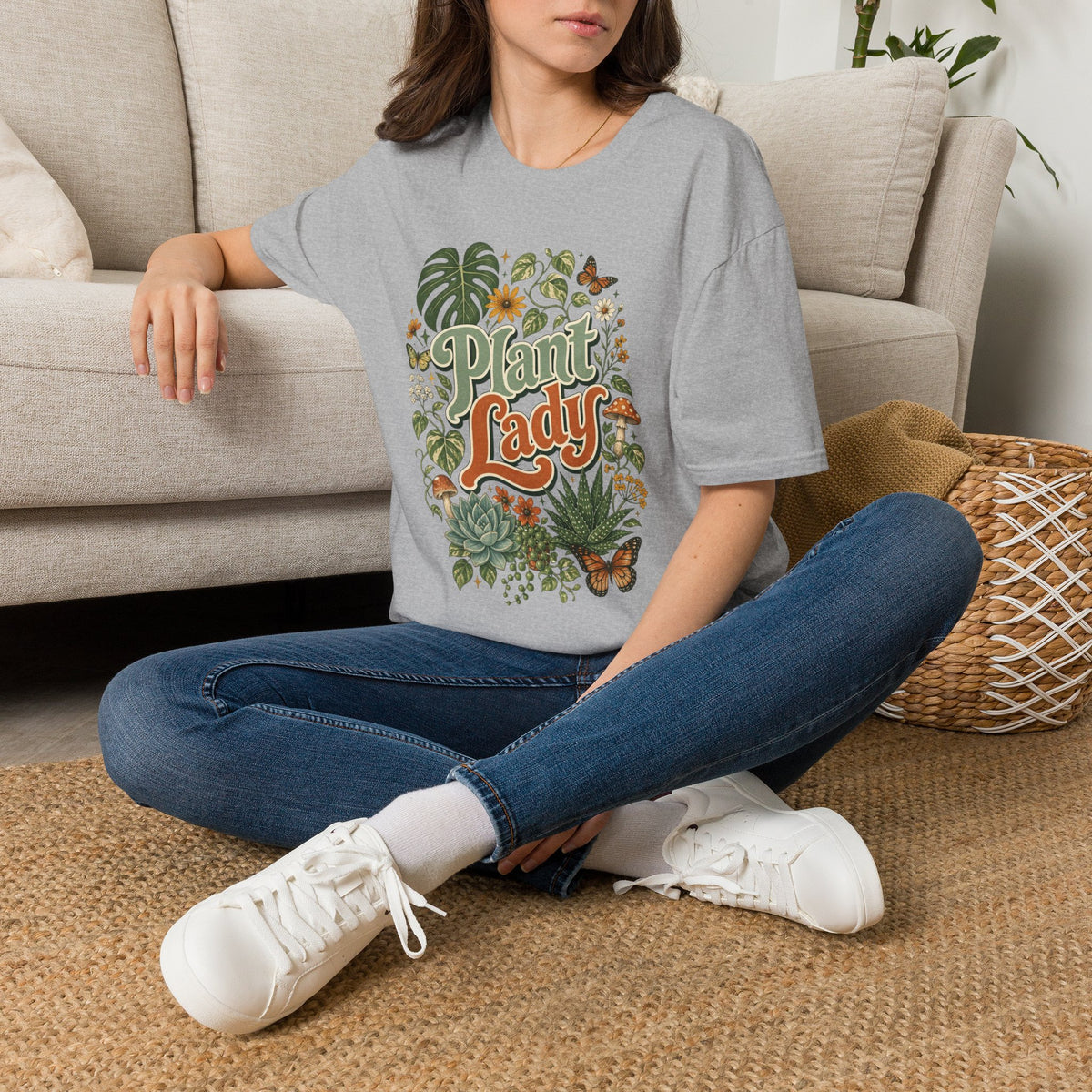 Plant Lady T-Shirt — Vintage Botanical Graphic Tee for Plant Lovers