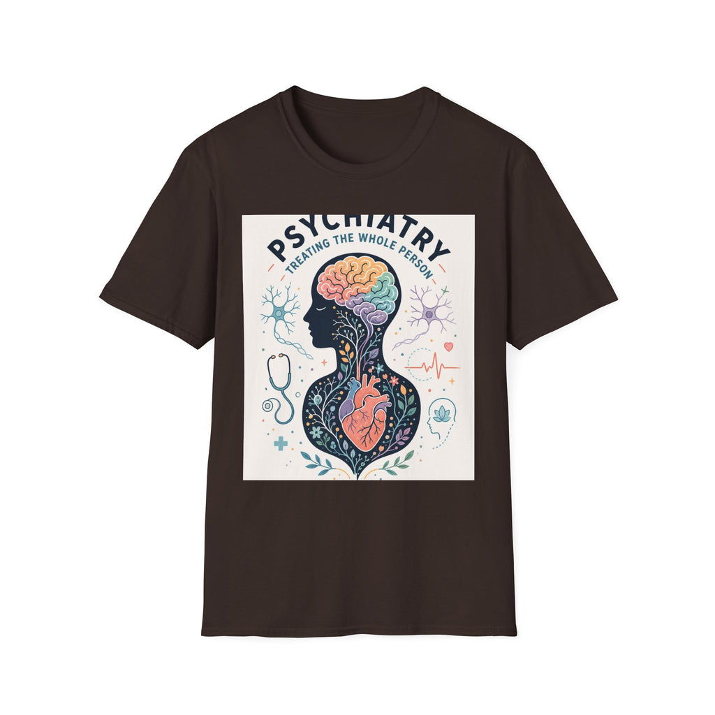 Colorful Brain And Heart In Human Silhouette With Text