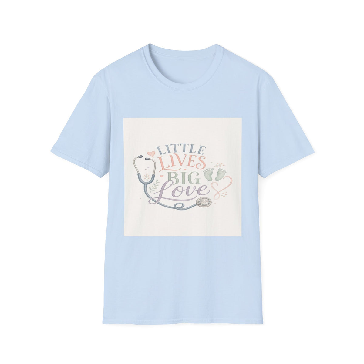 Little Lives Big Love NICU Design With Elegant Typography- Graphic Tees